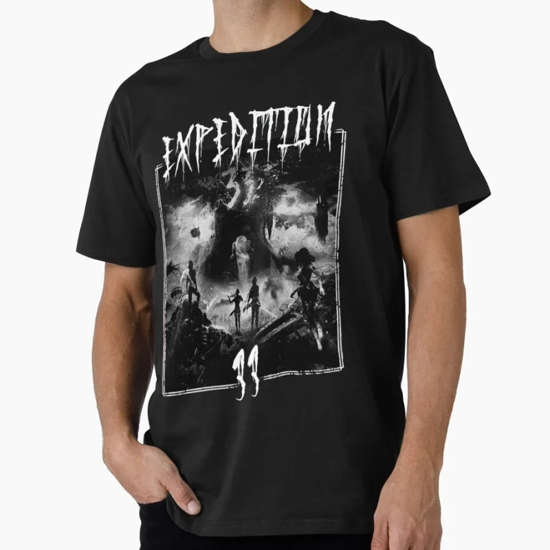 Expedition 33 Videogame Inspired Metal Band Gift for gamer 100% cotton printed Men's Short Sleeve Graphic T-Shirt All size tops