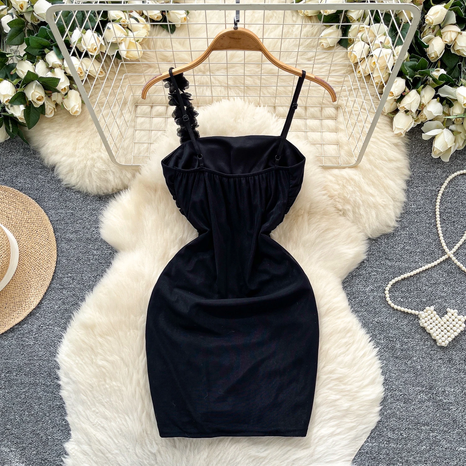 시크 빈티지 3D 플로럴 우아한 페어리 한국 패션 여성 의류 행사 드레스 미니 드레스