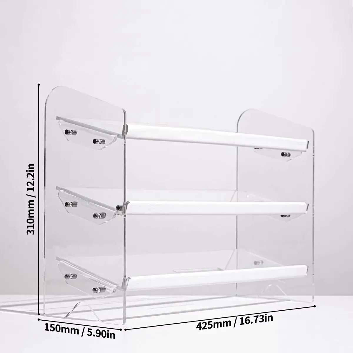 Mechanical keyboard three-layer acrylic large bracket display rack desktop storage multi-layer collection shelf