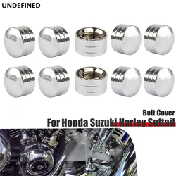 Motorcycle Bolt Covers Topper Head Caps for Harley Twin Cam Dyna Softail Fat Bob Touring Road King Sportster XL Aluminum Chrome