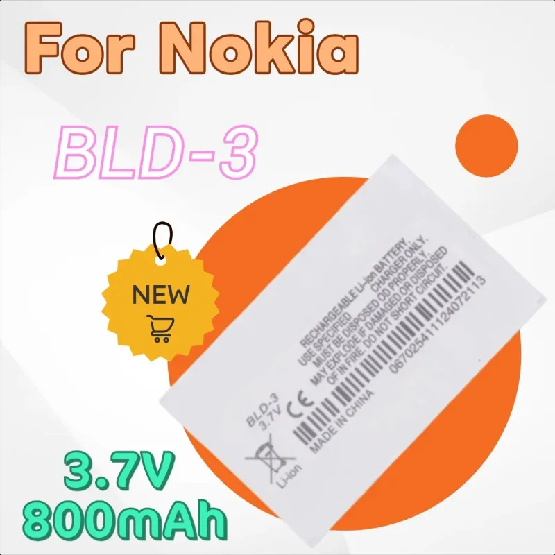 

New Replacement Mobile Phone Battery 3.7V 800mAh BLD-3 for Nokia 2100 3200 3300 6220 6610 6610i 7210 7250 7250i