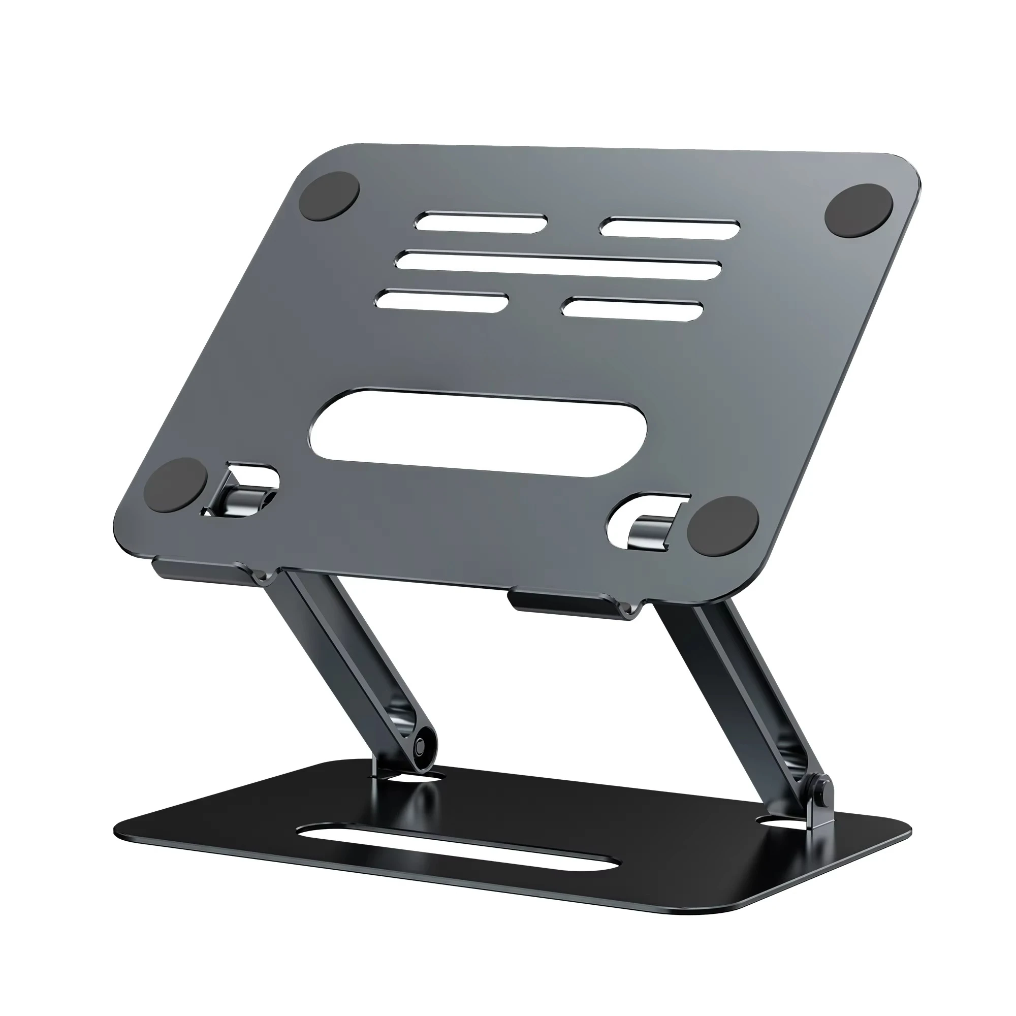 P43 Ergonomic 360 Rotating Aluminum Laptop Stand Height Adjustable Portable Cooling Foldable Notebook Holder