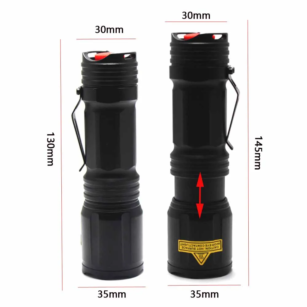 4 in 1 Multicolor Zoom Led White/Red/Green/Blue Lighting Flashlight Outdoor Hunting Photographic Selfie Hiking Camping Lamp