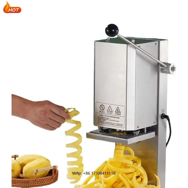 

Промышленная картофелерезка для ресторанов, 100 кг/ч, 7 мм/9 мм, спиральная, для картофеля фри