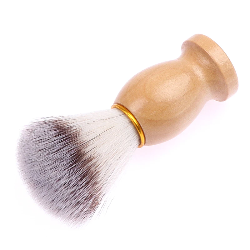 Shaving Brush Wooden Handle Facial Beard Cleaning Appliance Safety Razor Brush