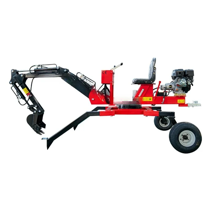 Spider digging micro excavator car rear traction trencher 360 degree rotary