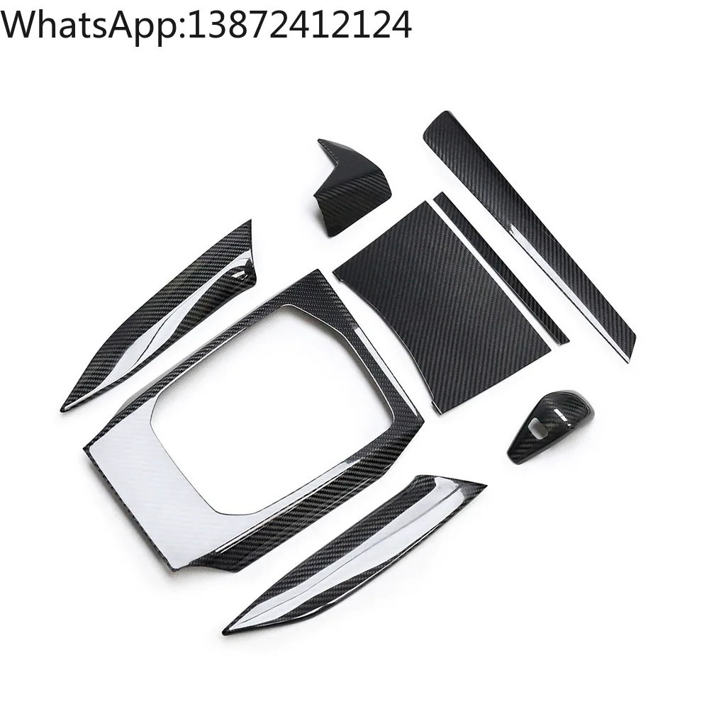 

G20 G80 for BMW Dry Carbon Fiber Interior Trims G22 G23 G82 G83 Console Cover Add on Real Carbon Gear Selector Knob Overlay