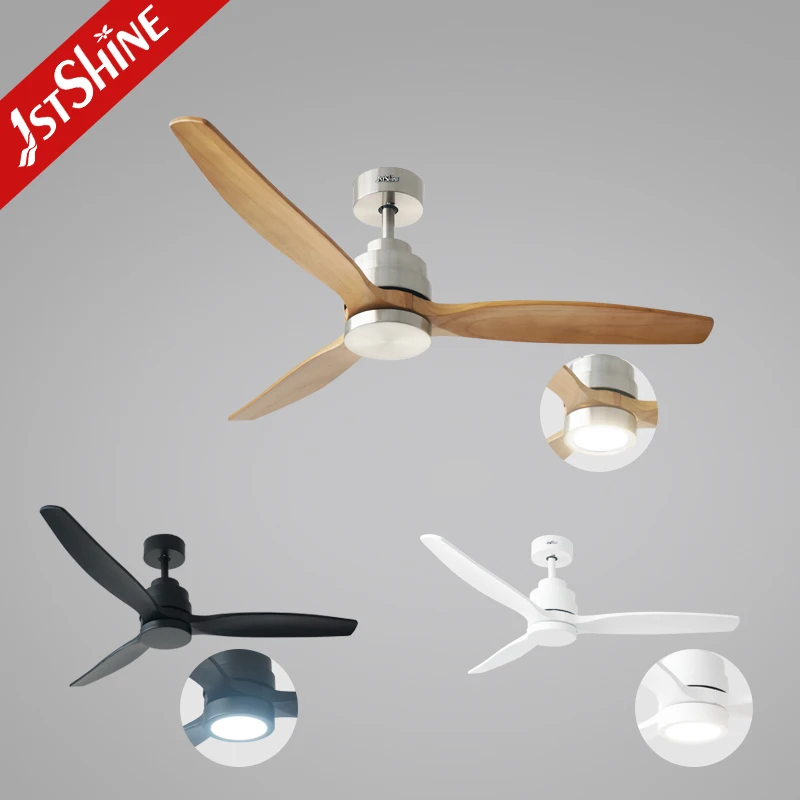 

1stshine ceiling fan 52 inch modern decoration living room 3 wood blades led ceiling fan light