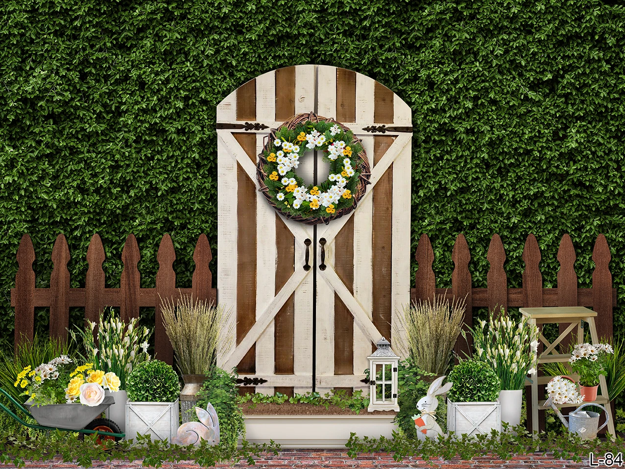 Fotografie Hintergrund Frühling Osterhase grünes Gras Fenster Kaninchen Kinder Geburtstags feier Dekor Hintergrund Fotostudio