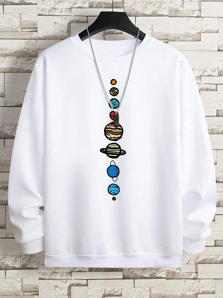 Planets In The Solar System Men Women Hoody Cartoon Crewneck Clothes Casual Comfortable Sweatshirts Warm Pullover Sweatshirt