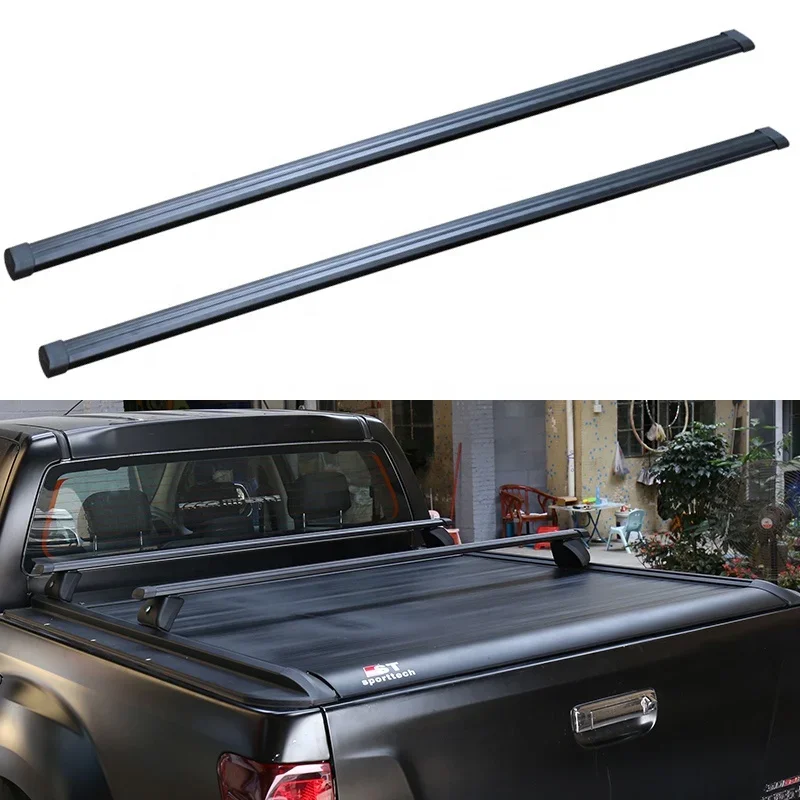 

Roof Racks Lockable Cross Bars Carrier Cargo Racks Rail Aluminium Alloy Universal Roll Bar for Retractable Tonneau Cover