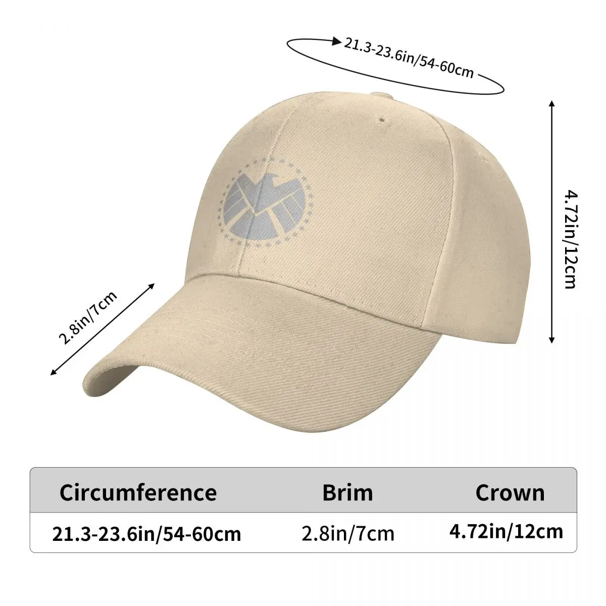 Shield Agent Training Cap Fashion Casual Baseball Caps Adjustable Hat Hip Hop Summer Unisex Baseball Hats