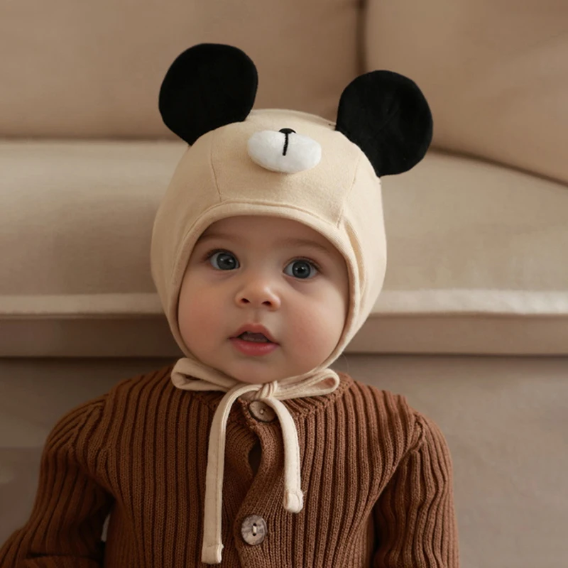 Baby Hats for Autumn and Winter Toddler Ear Protection Hats Infant Cute Cartoon Style Hospital Hat Beanie for Baby Boy and Girl