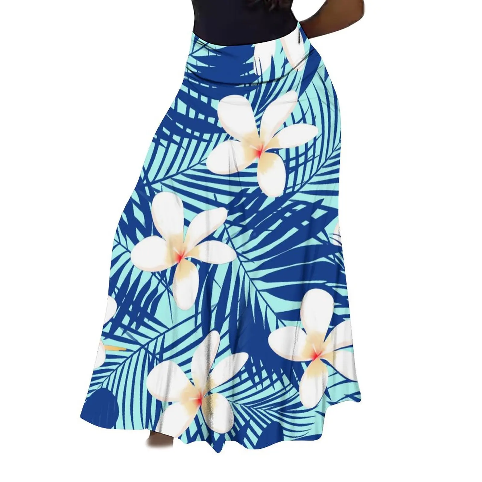 Factory Direct Sales Polynesian Tribal Ethnic Pattern Flower Print Summer Long Skirt Club Skirt Custom Women\'S Clothing