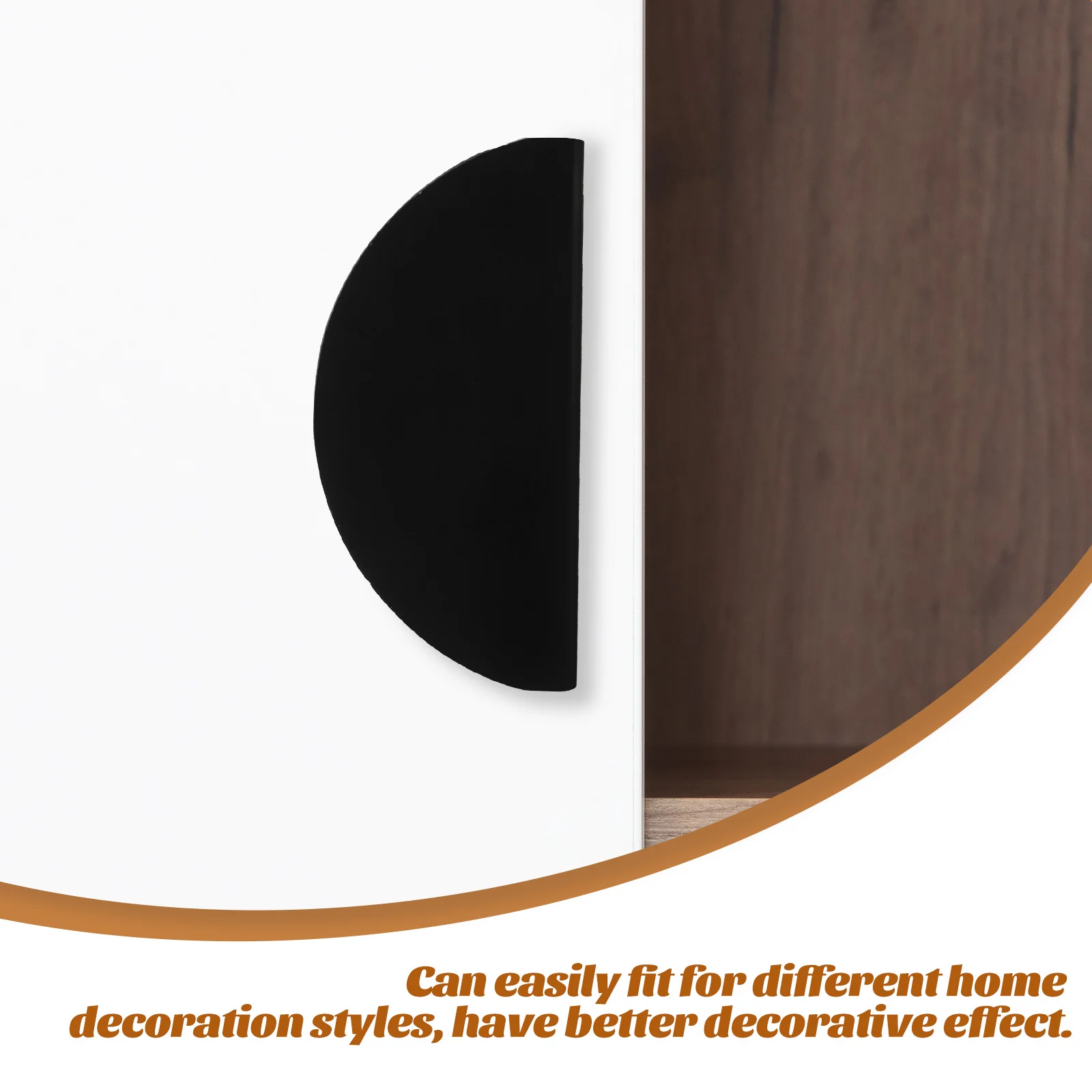 

4Pcs Aluminum Alloy Cabinet Handles Semicircle Shape Lightweight Durable Dresser Drawer Knobs Furniture Pulls Cabinet Handles