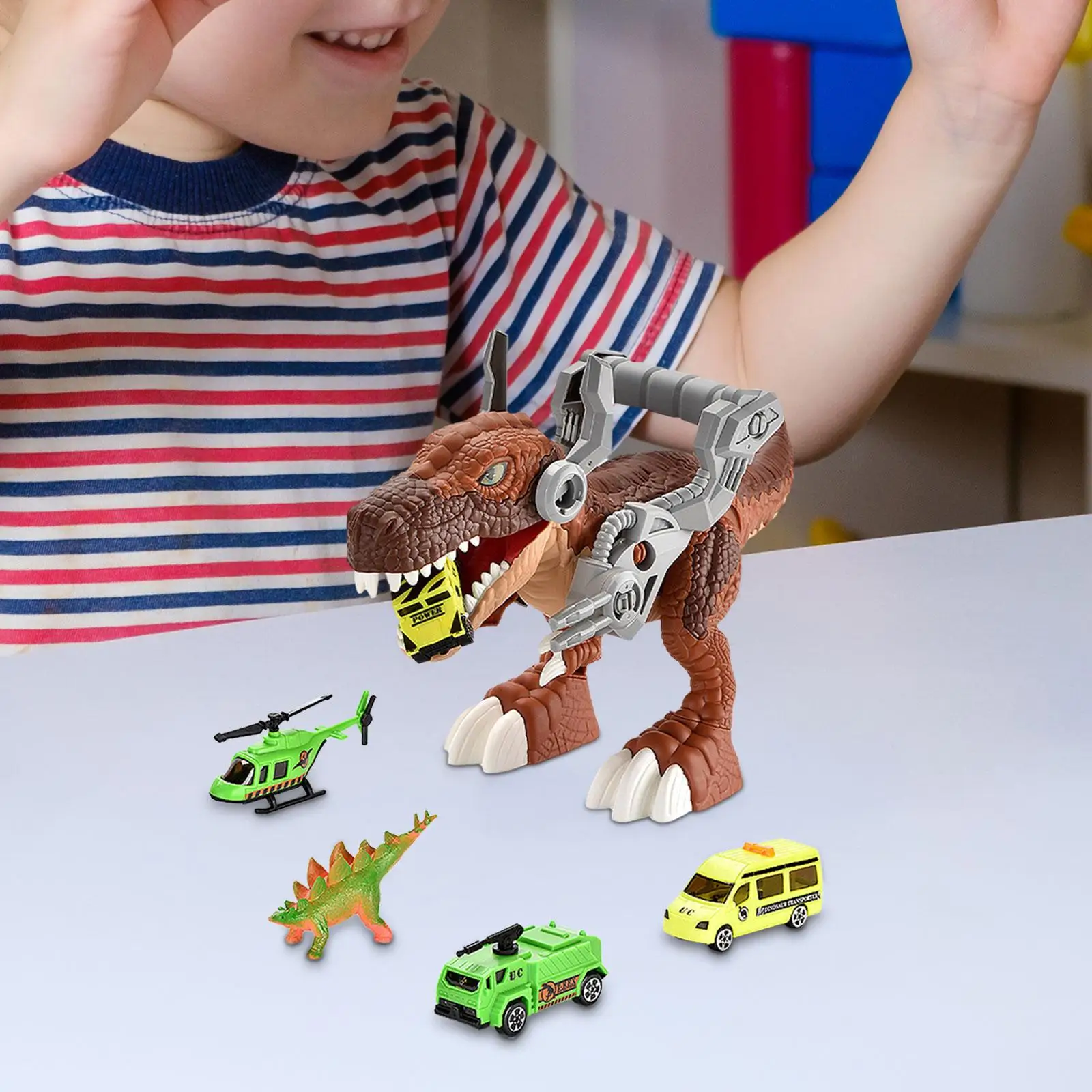 Dinosaur Devourer Car Montessori Dinosaur Truck Car Toy for Men Couples Kids