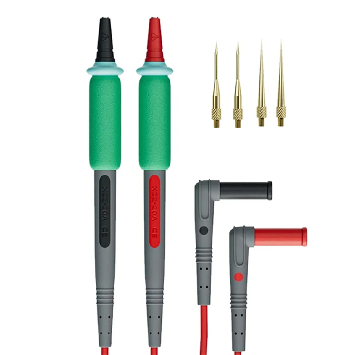 디지털 전류 전압 프로브 니들 팁 테스트 리드 와이어 펜 케이블용 초전도성 멀티미터 리드 1000V 20A