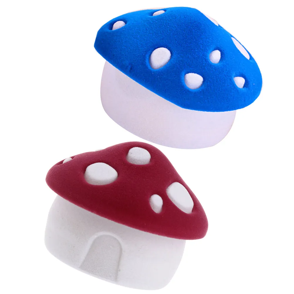 

Набор из 2 декоративных шкатулок для украшений в форме гриба: держатель для колец, футляр для хранения обручальных колец, для ожерелий и серег