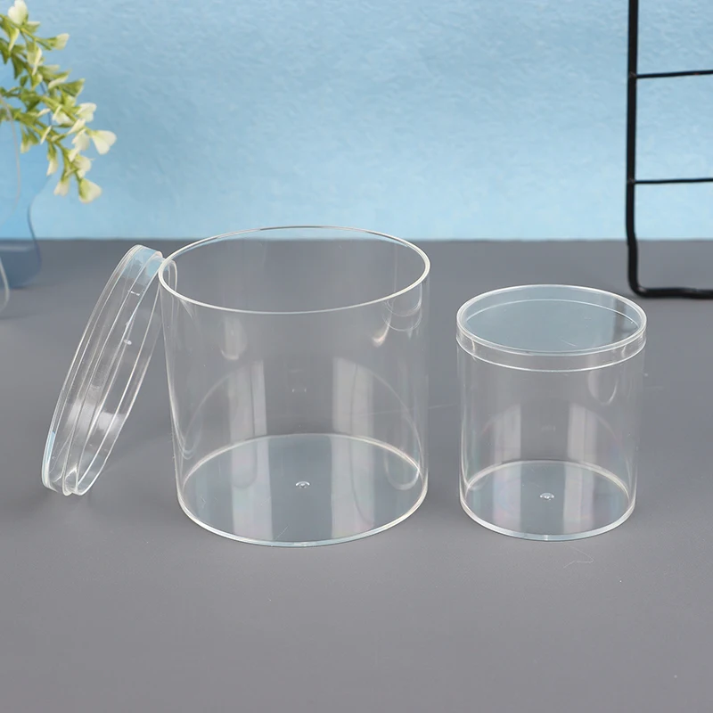 1Pc Acrylic Candy Box Transparent Plastic Round Cake Dessert Box Chocolate Wedding Party Favor Packaging Storage Containers