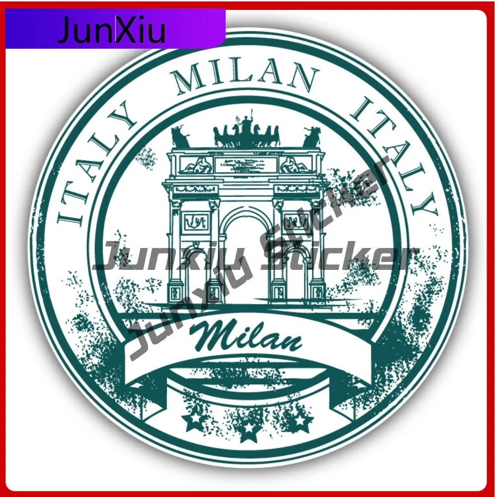 

Milan Italy Grunge Cool Must Have Waterproof Creative Laptop Decal Vinyl Car Window Bumper Auto Exterior Gift Decor