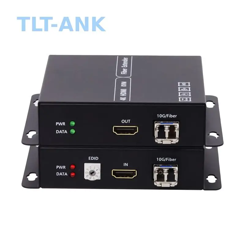 4K60Hz HDMI Fiber Optic Extender 10KM Single Mode Transmission EDID Management 7.1 Audio Uncompressed 4K HDMI to Fiber Converter