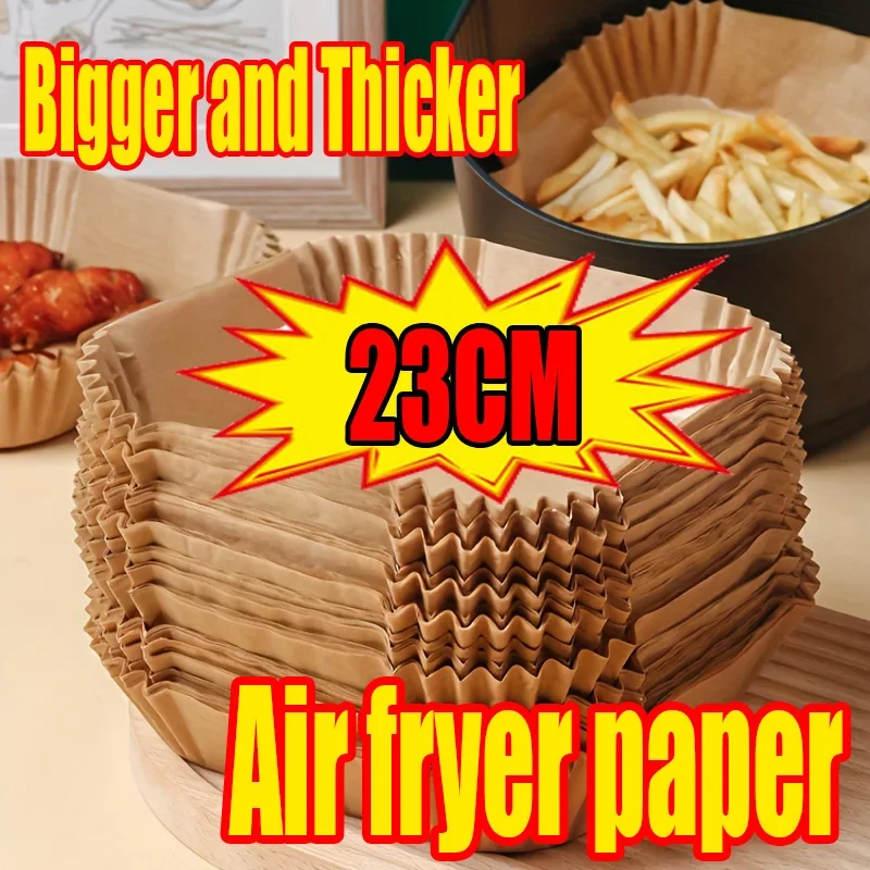 

Large Air Fryer Paper Airfryer Cooking Baking Paper 23cm Air Fryer Foil Accessories Thickened Disposable Liner Oven Paper