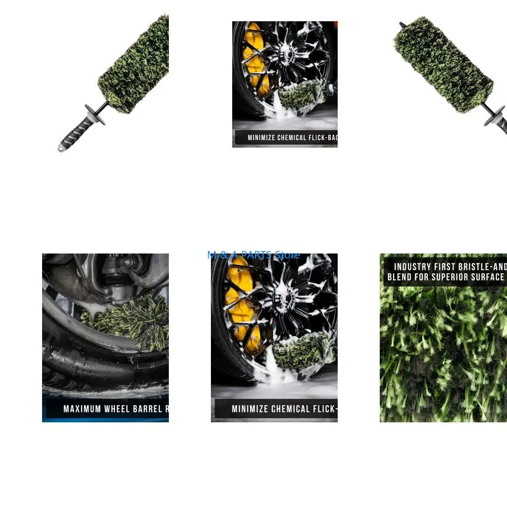 U1JF Cleaner Reach Tight Spots Between Spokes Ergonomic Design Rims Cleaning Brush