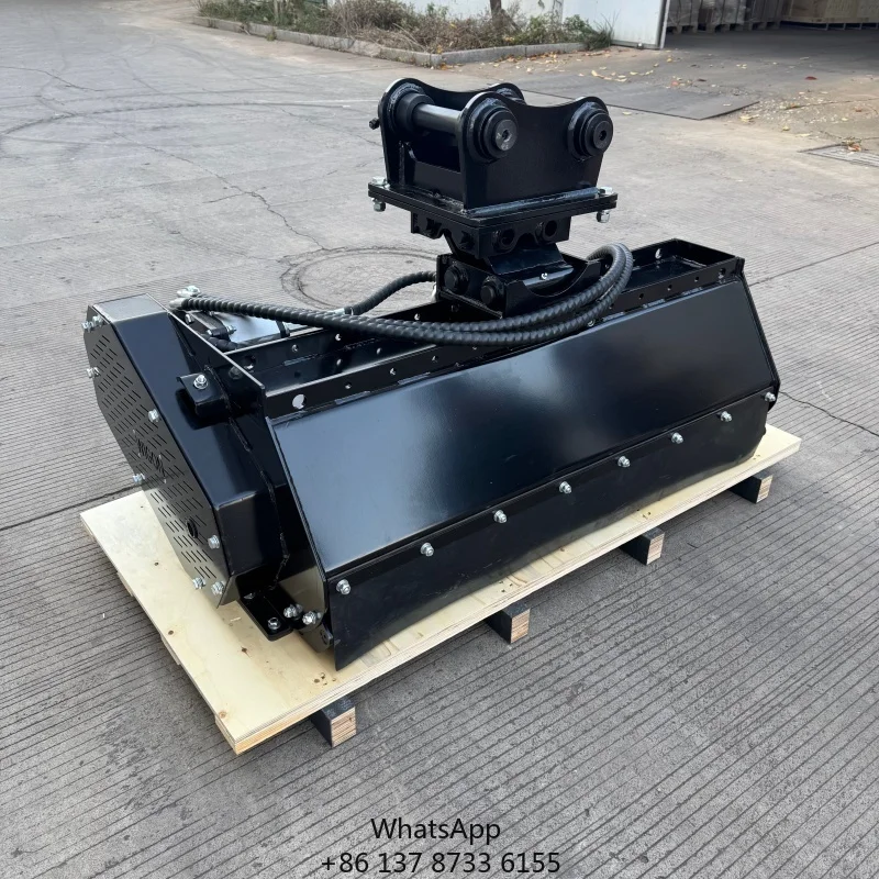 Excavator Connected Lawn Mower Reinforced Blades Thick Vegetation Debris Front Mounted 1 Year Flail Mower