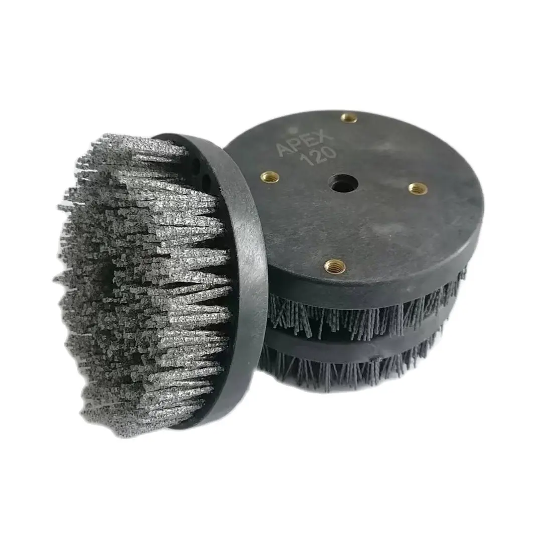 6 inch 140mm Round Circular Stone Abrasive Diamond Antique Brush For Marble And Granite Surface Polishing