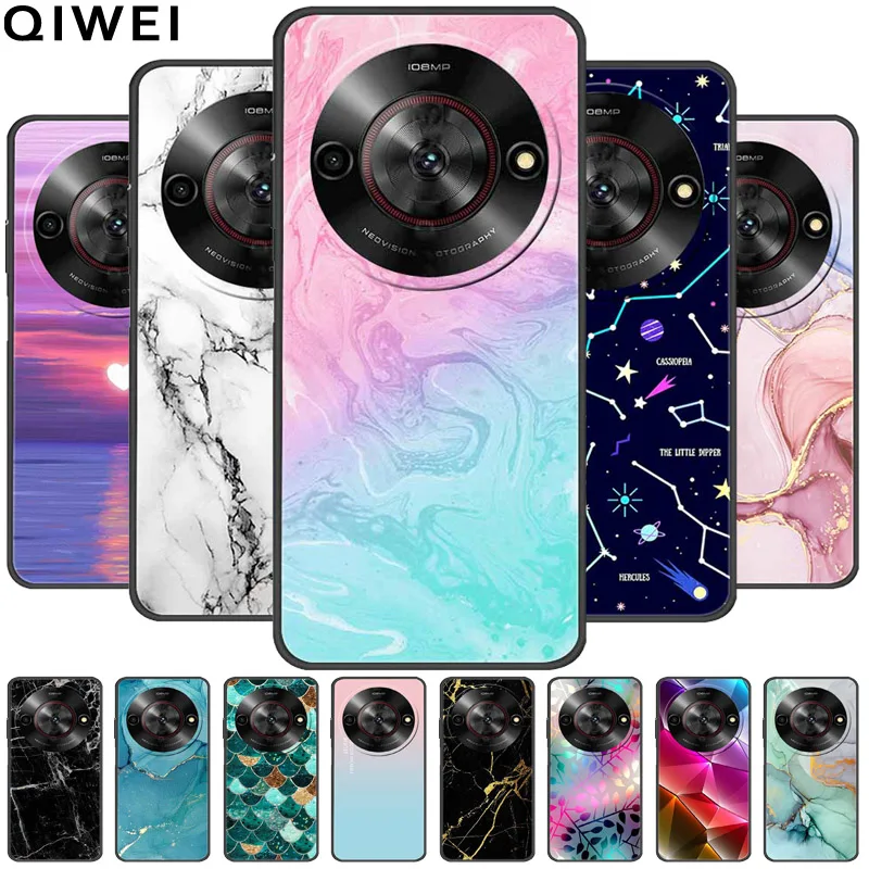 For ZTE Blade A75 5G Case Fashion Marble TPU Silicon Soft Phone Cover for ZTE BladeA75 5G Protective Back Shells Coque Capa A 75