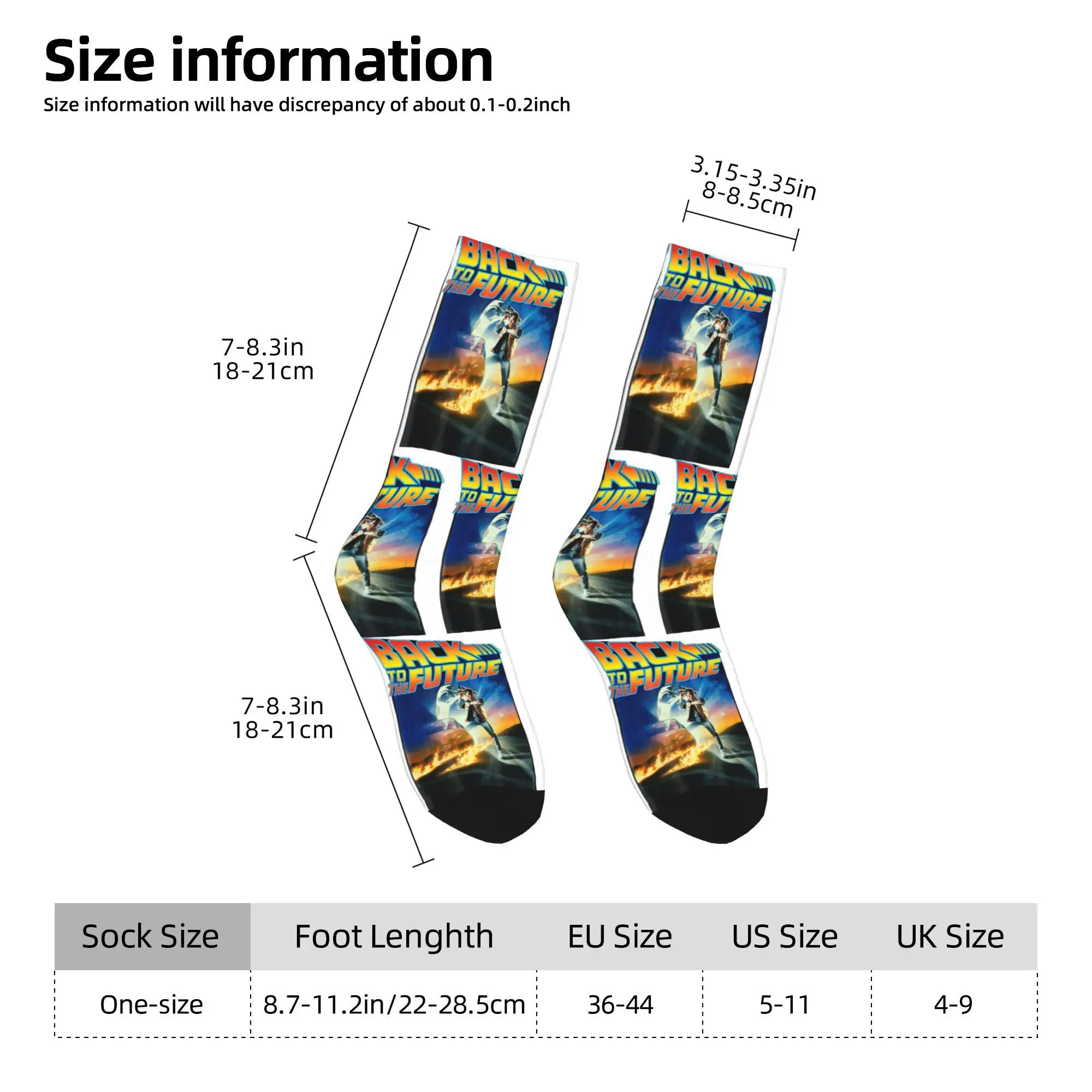 Back To The Future  Socks Harajuku Sweat Absorbing Stockings All Season Long Socks Accessories for Unisex Gifts
