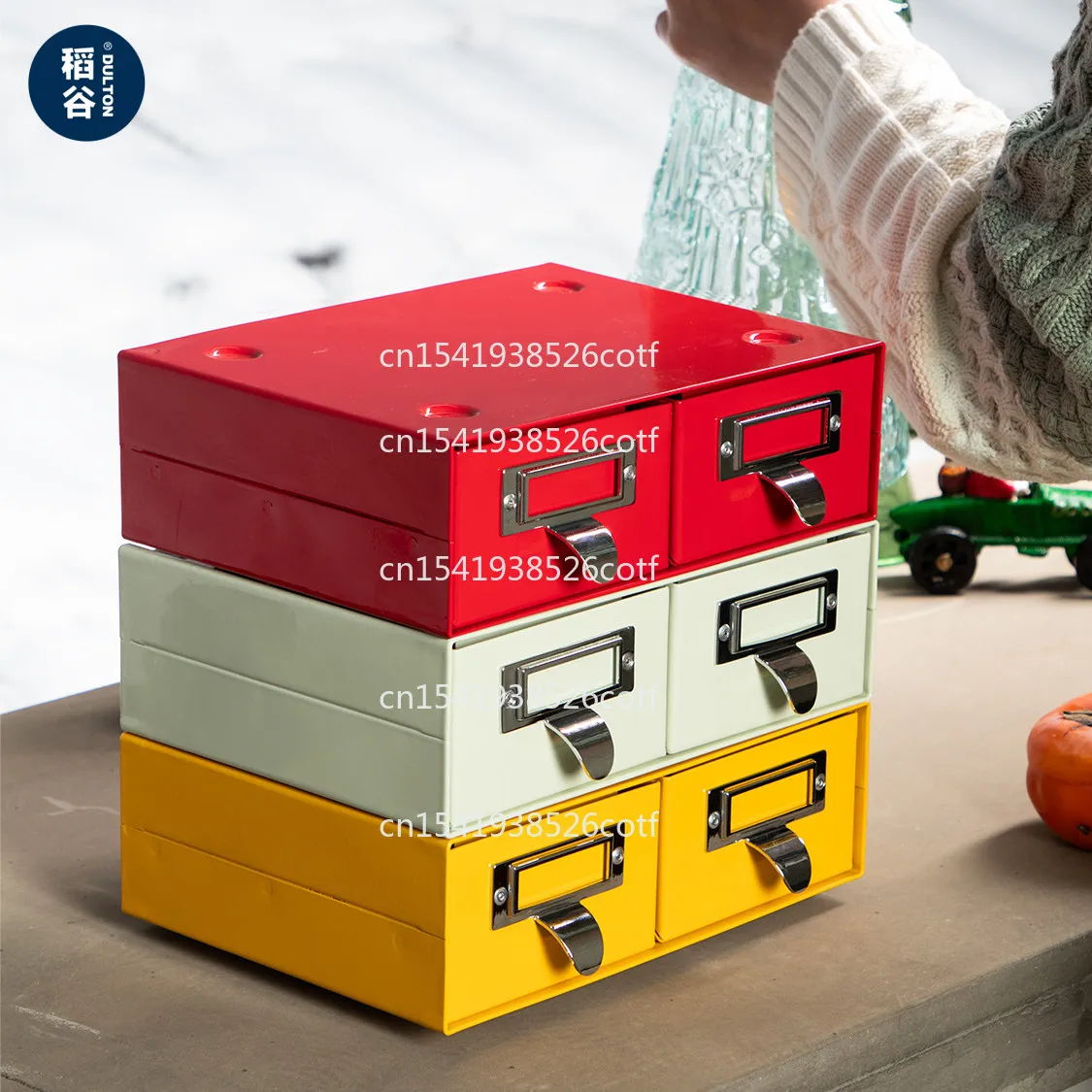 Metal countertop drawers, stationery and cosmetics storage boxes, small storage boxes