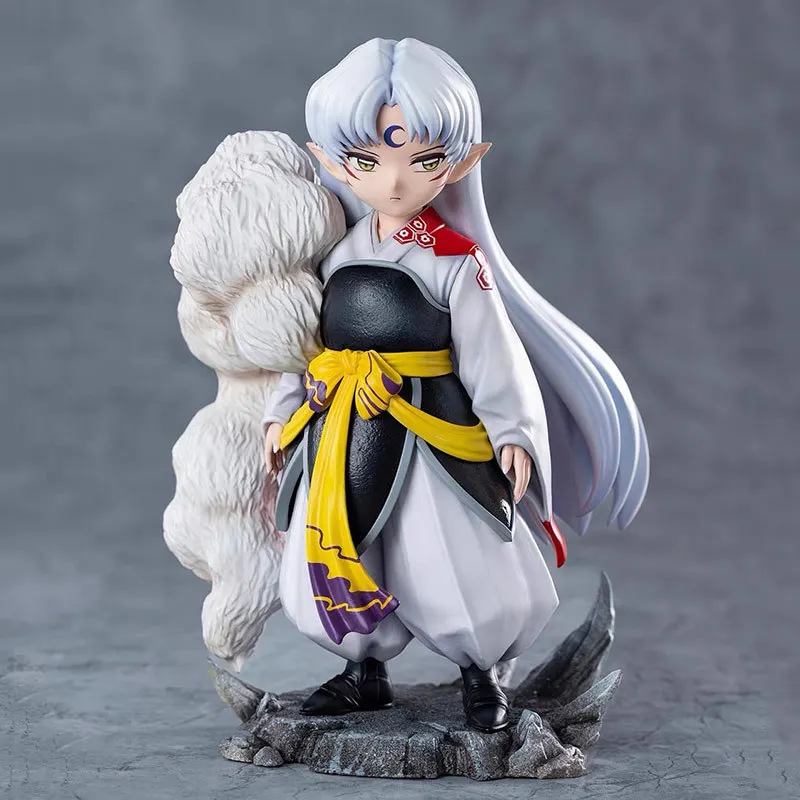 17cm Inuyasha Sesshoumaru Childhood Standing Anime Figure Model Gk Statue Boys Collection Desktop Decoration Ornament Toys Gifts