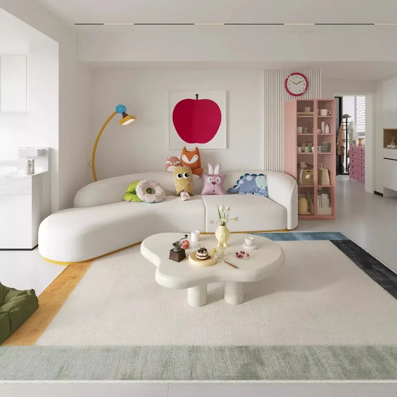 

French Dopamine Living Room Decorative Carpet Minimalist Bedroom Carpets Colorful Geometric Children's Rug Easy To Care Rugs 양탄자