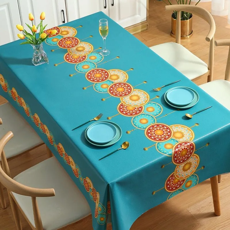 PVC Household Tablecloths, Waterproof and Oil-proof Tablecloths and Coffee Table Covers