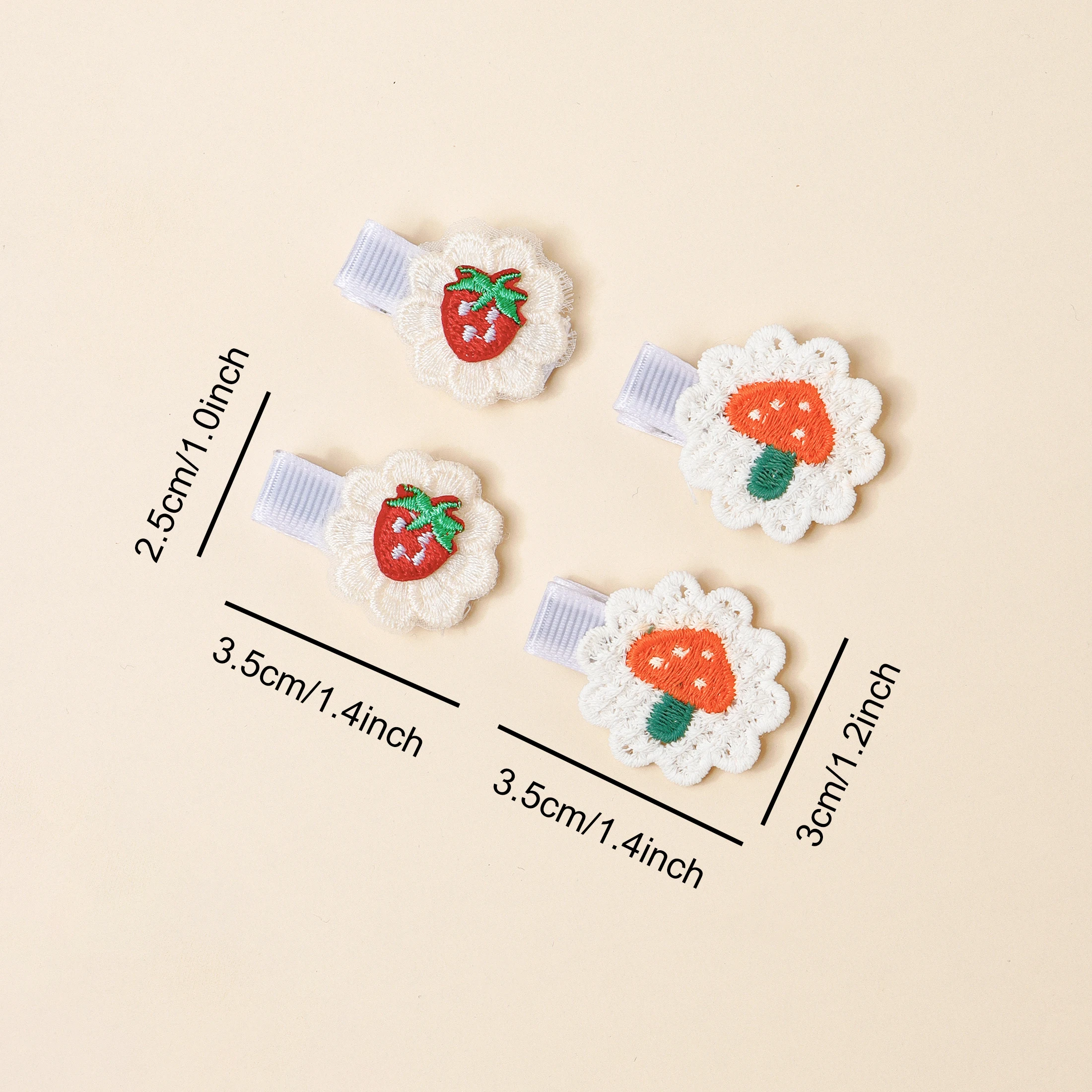 14 stücke Stickerei Kleine Gänseblümchen Pferdeschwanz Dekor Haarnadel Für Mädchen Baby Bang Decor Mini Haar Zubehör Kind Frische Haar Clip barrettes – Detail 8