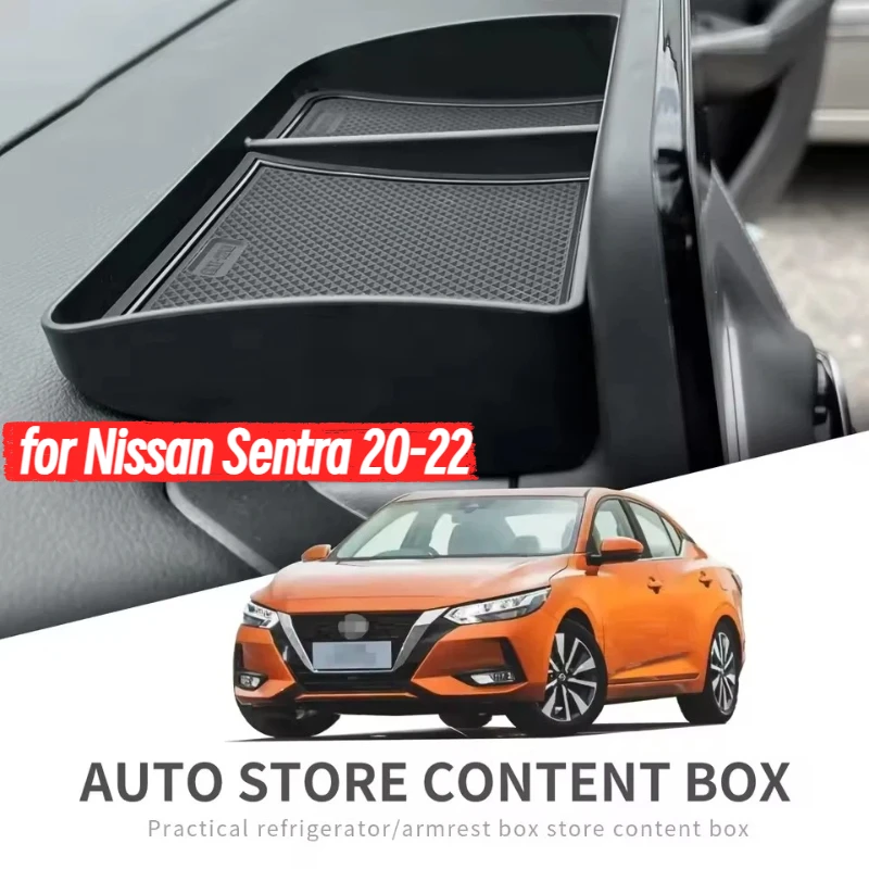Dashboard Tray for Nissan Sentra 20-22 Center Console Hidden Storage Box Behind Display Screen Car Accessory  for Nissan Sentra