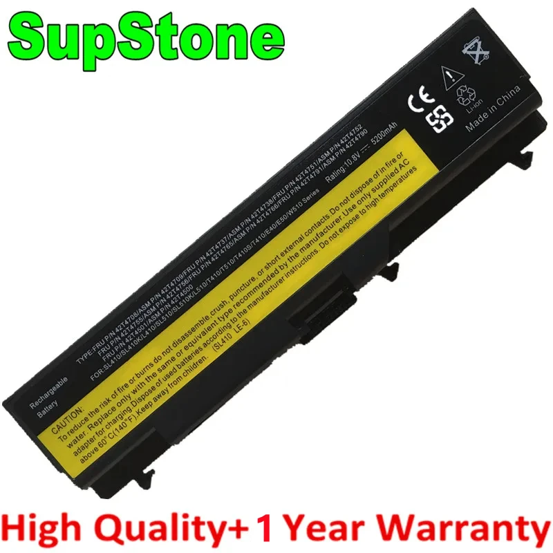 

Аккумулятор SupStone 42T4708 для ноутбука Lenovo ThinkPad SL410 L410 SL510 L510 T410 T510 E40 E50 E420 L412 L420 L521 W510 T410i E520