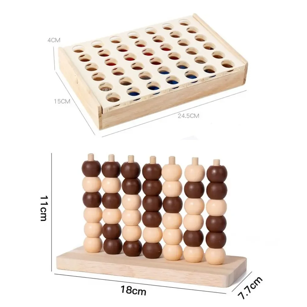 Educational Four in A Row Bingo Chess Puzzle Strategy Classic Family Board Game Safety Materials Fun Chess Connect Game