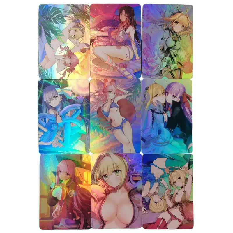 Anime Dea Storia FAI DA TE ACG Pokemon Gioco Carte Da Collezione Rosa Touko Marnie Kris Iono Nilou Ganyu Giocattoli per i ragazzi Regalo Di