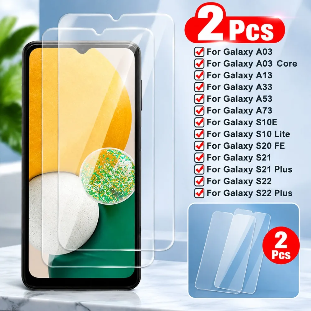 2PCS Glass For Samsung Galaxy S26 S25 S24 S23 S22 Protector For Samsung Galaxy S26 Ultra S25 Ultra S24 Ultra S23 Ultra