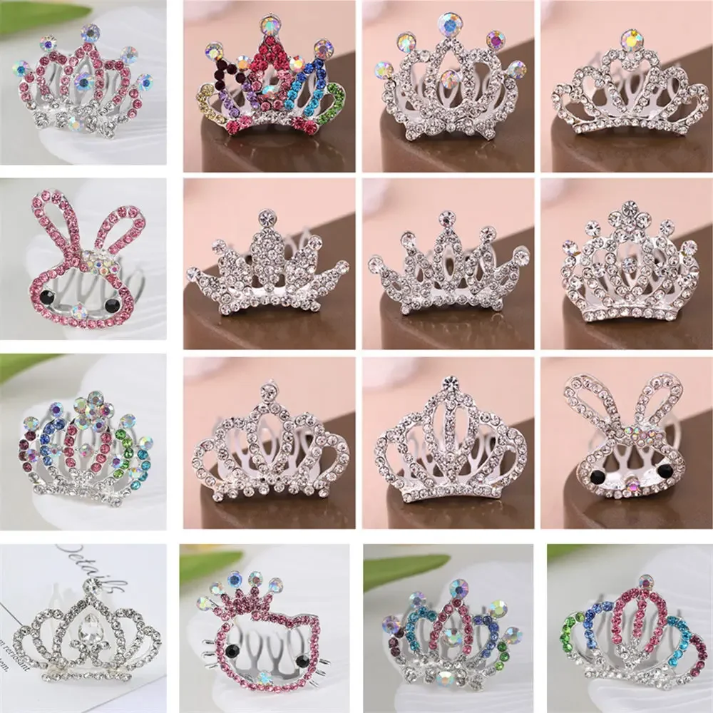 Cartoon Alloy Pet Hair Clip Diamond Crown Multiple Styles Small Dog Puppy Grooming Hair Ornament Pet Supplies
