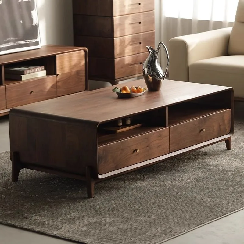 coffee Nordic small apartment solid wood tea  living room household low TV cabinet coffee  combination