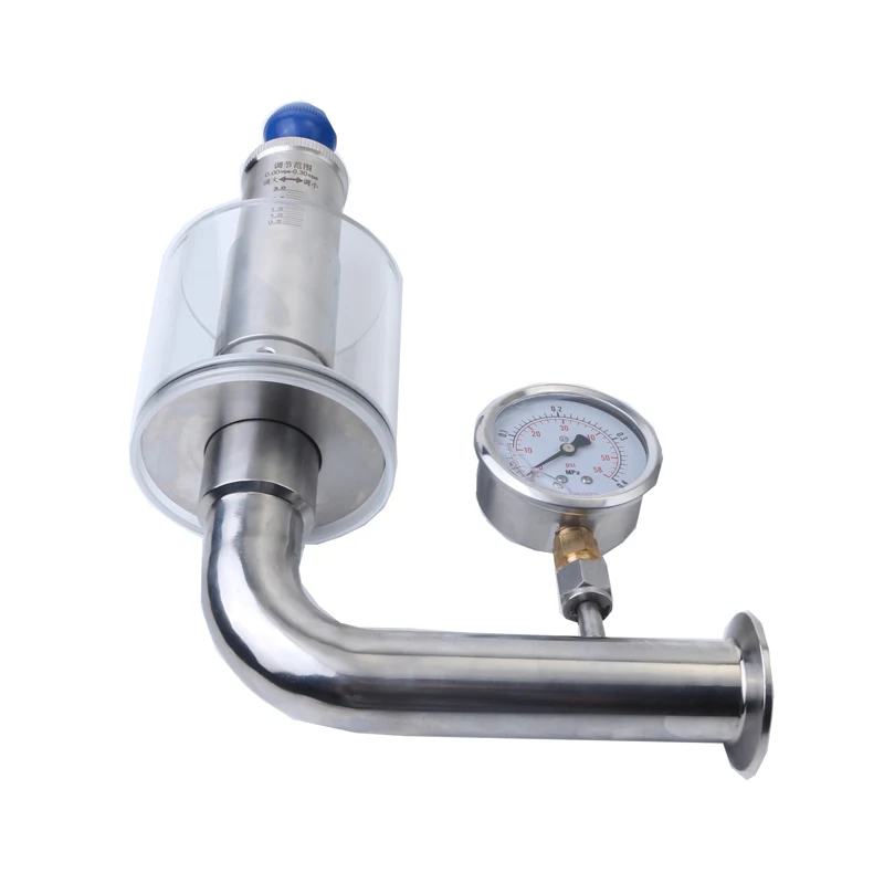 

304stainless steel beer fermentation tank exhaust valve, pressure gauge safety automatic pressure discharge water seal pressure