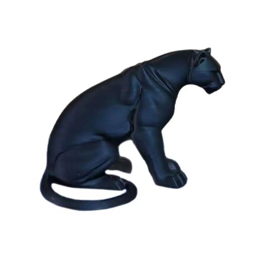 Sleek Panther Ornament Panther Figurine 3D Printed Black White Wildlife Figure Collectible Animal Sculpture for Home Office Desk view 5