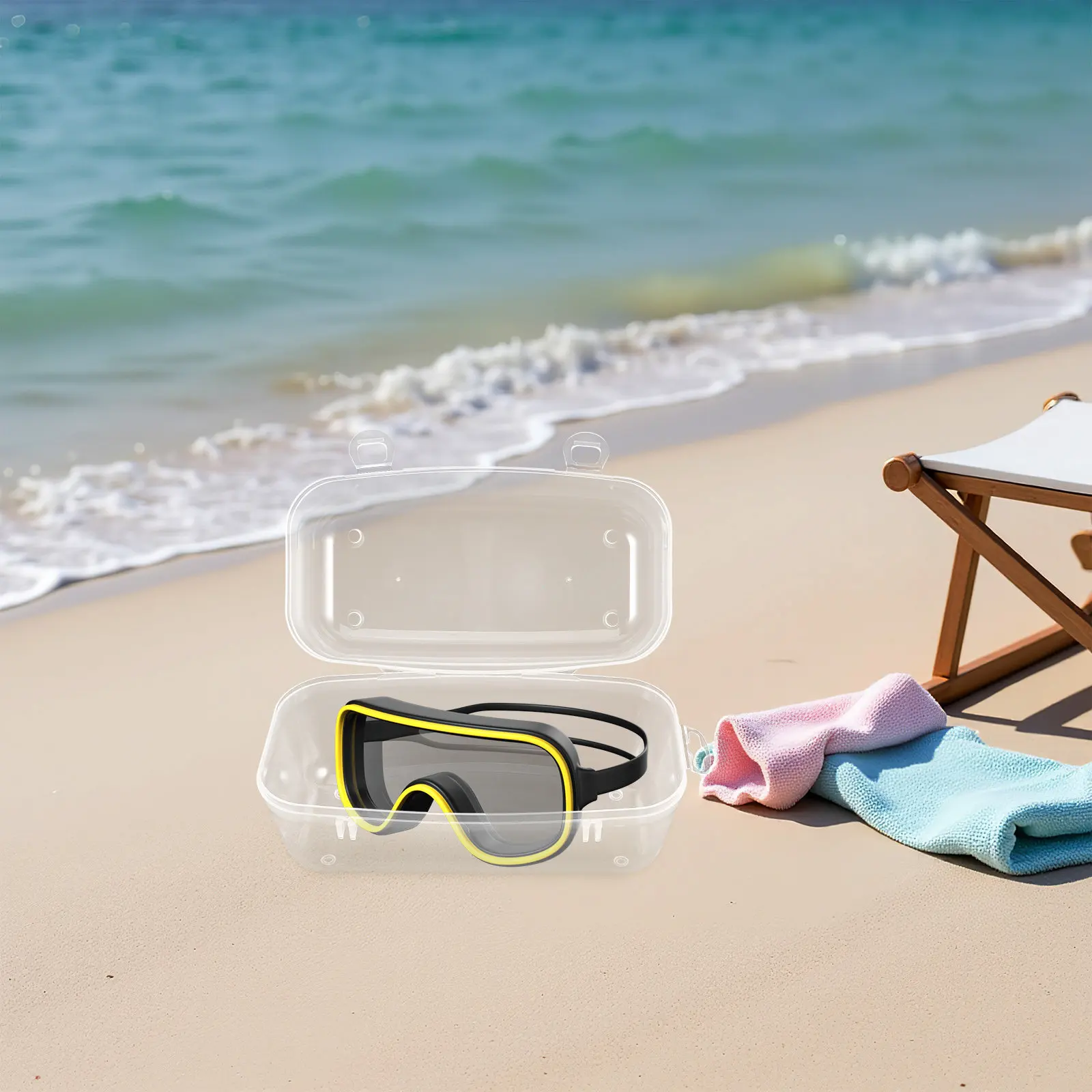 

Водонепроницаемый ударопрочный портативный компактный футляр для масок для дайвинга и снорклинга, удобный для путешествий, для хранения снаряжения для подводного плавания