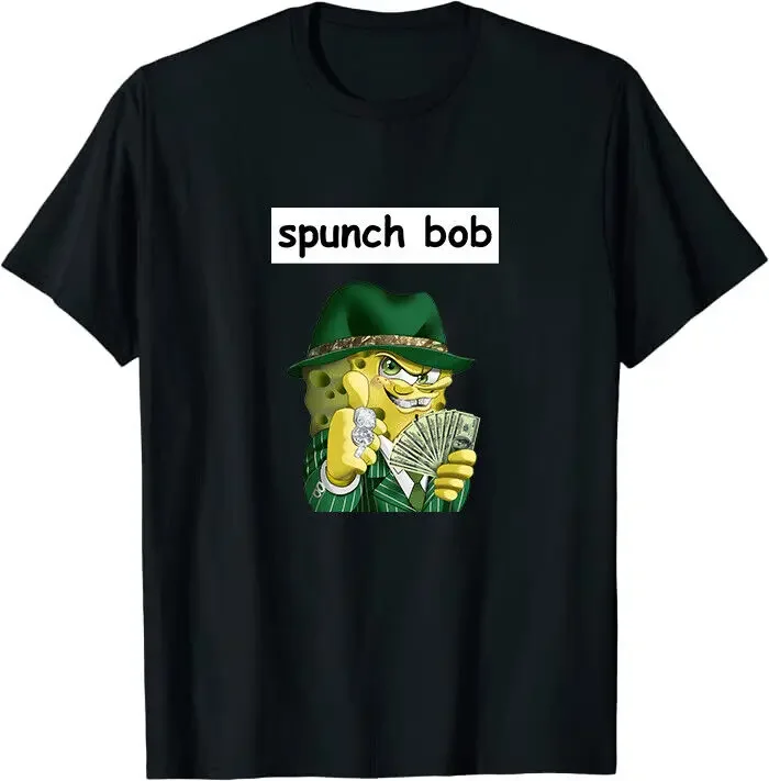 Spunch Bob Shirt Gangster Meme Classic Tee T-Shirt M-3XL Made In US