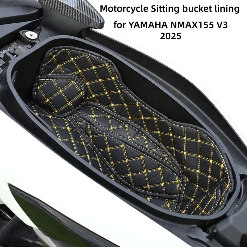 Motorcycle Sitting bucket lining Storage box leather Accessories Trunk lining Seat Bucket Protector for YAMAHA NMAX 155 V3 2025