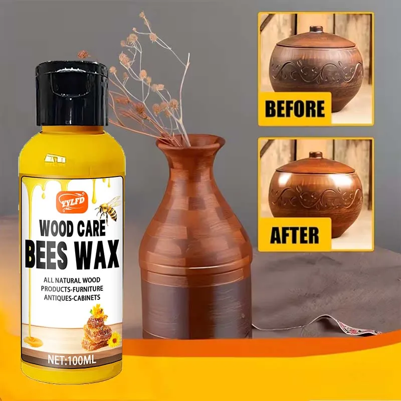 

100ml Wood Care Wax Solid Wood Furniture Polishing Seasoning Beeswax Polisher Waterproof Furniture Care Maintenance Beeswax