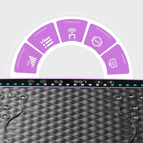 Vibration Plate Exercise Machine, Whole Body Fitness Platform for Lymphatic Drainage, Vibrating Shaker Board with 120 Speed Leve